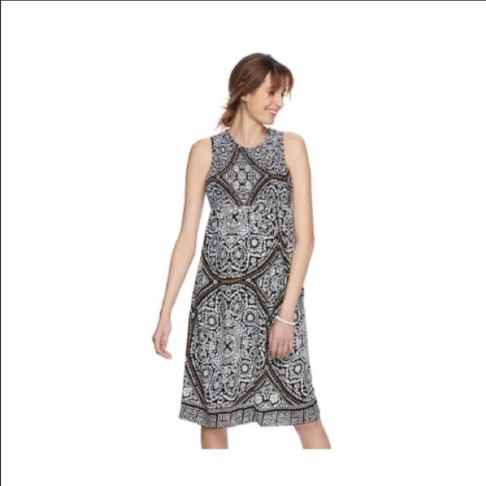 A:glow Maternity smocked midi‎ dress NWT